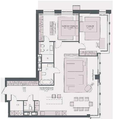 3-комнатная 127.29 м² в ЖК TRIIINITY от 62 900 грн/м², Киев