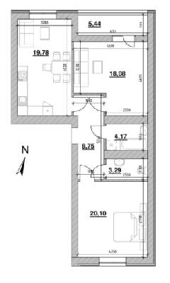2-кімнатна 79.61 м² в ЖК Шенген від 27 609 грн/м², Львів