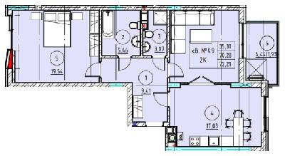 2-комнатная 72.21 м² в ЖК Z40 от 45 200 грн/м², Львов