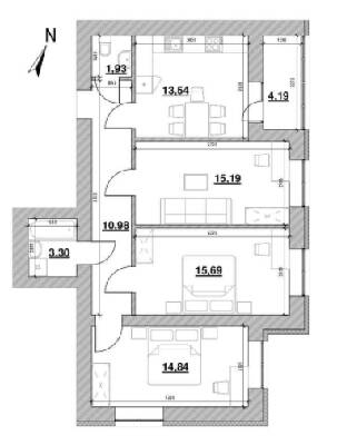 3-кімнатна 79.66 м² в ЖК Шенген від 20 425 грн/м², Львів