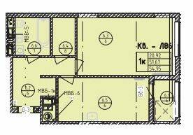 1-кімнатна 54.95 м² в ЖК на вул. Стрийська, 45 від 21 600 грн/м², Львів