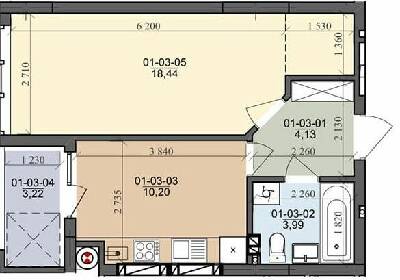 1-комнатная 38.37 м² в ЖК на ул. Трускавецкая от 18 500 грн/м², с. Сокольники