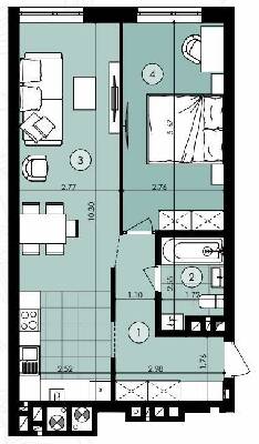 1-комнатная 55.33 м² в ЖК Парк Арена от 20 900 грн/м², Львов