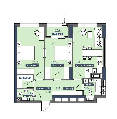 2-кімнатна 78.24 м² в ЖК Метрополіс від 39 857 грн/м², Київ