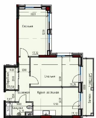 3-кімнатна 70.73 м² в ЖК Простір+ на Дачній від 32 250 грн/м², Одеса