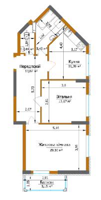 2-кімнатна 67.16 м² в ЖК Eco Dream від 37 600 грн/м², Київ