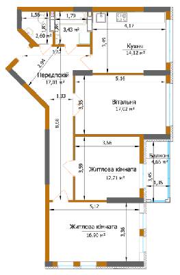 3-кімнатна 85.19 м² в ЖК Eco Dream від 33 000 грн/м², Київ