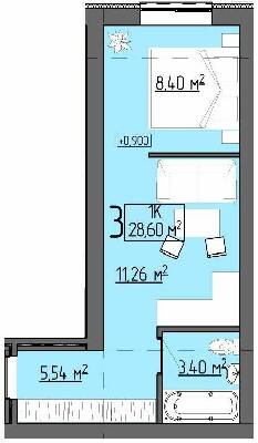 1-кімнатна 28.6 м² в ЖК Бузковий від 16 750 грн/м², м. Винники