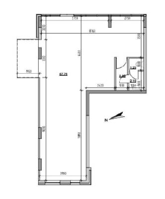 Торговое помещение 93.91 м² в ЖК Америка от 25 938 грн/м², Львов