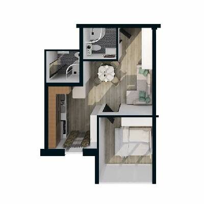 1-кімнатна 35.34 м² в КБ Crystal House від 16 200 грн/м², с-ще Ліски