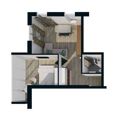 1-кімнатна 41.93 м² в КБ Crystal House від 16 200 грн/м², с-ще Ліски