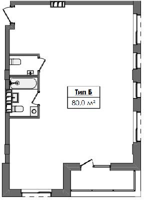 2-комнатная 80 м² в ЖК Жовтневый от 37 350 грн/м², Днепр