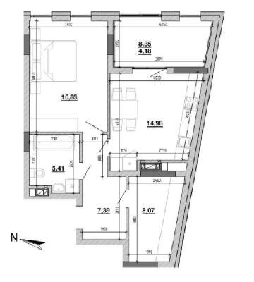 1-комнатная 61.33 м² в ЖК Містечко Підзамче от 29 177 грн/м², Львов