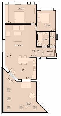 3-кімнатна 89.84 м² в ЖК Над Озером від 32 000 грн/м², Тернопіль