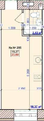 1-комнатная 20.8 м² в ЖК Европейский от 30 800 грн/м², Харьков