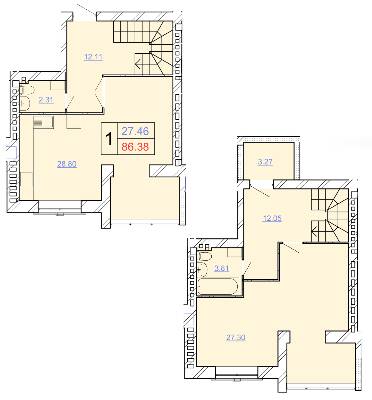 Двухуровневая 86.38 м² в ЖК Avila Lux II от 22 000 грн/м², Хмельницкий
