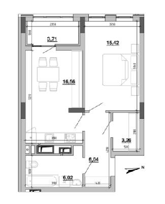 1-комнатная 51.01 м² в ЖК Містечко Підзамче от 21 239 грн/м², Львов