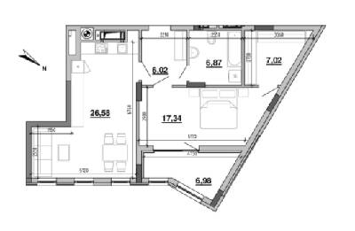 1-комнатная 70.81 м² в ЖК Містечко Підзамче от 26 345 грн/м², Львов