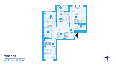 3-кімнатна 89.72 м² в ЖК SKY AVENUE від 41 298 грн/м², Київ