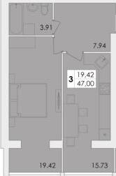 1-комнатная 47 м² в ЖК GREEN VILLAGE от 13 250 грн/м², Житомир