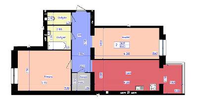 2-комнатная 83.63 м² в ЖК ForRest от 13 000 грн/м², Луцк