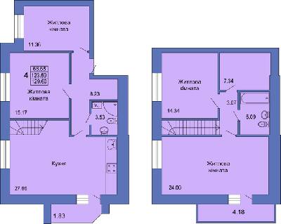 Двухуровневая 129.6 м² в ЖК на ул. Мира, 18В от 21 000 грн/м², Полтава