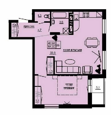 2-кімнатна 64.5 м² в ЖМ Beverly Hills від 13 000 грн/м², Тернопіль