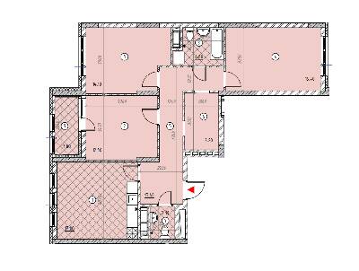 3-кімнатна 89.3 м² в ЖК SKY AVENUE від 30 179 грн/м², Київ