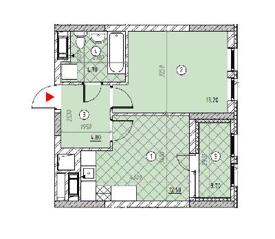 1-кімнатна 39 м² в ЖК SKY AVENUE від 44 809 грн/м², Київ
