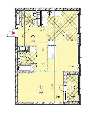 2-кімнатна 60.2 м² в ЖК SKY AVENUE від 35 309 грн/м², Київ