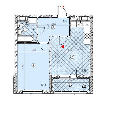 1-кімнатна 50.4 м² в ЖК SKY AVENUE від 42 269 грн/м², Київ