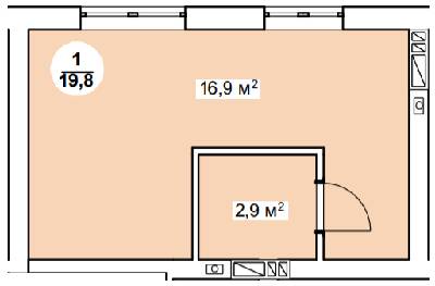1-кімнатна 19.8 м² в ЖК Нова Данія від 20 600 грн/м², с. Софіївська Борщагівка