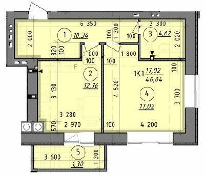 1-комнатная 46.04 м² в ЖК Французский бульвар от 18 650 грн/м², г. Вышгород