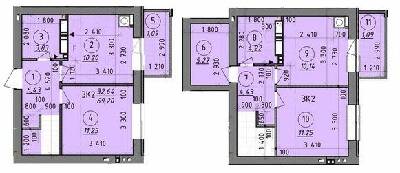 Двухуровневая 69.2 м² в ЖК Французский бульвар от 15 650 грн/м², г. Вышгород