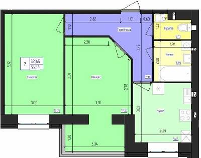 2-комнатная 55.54 м² в ЖК Олимпийский от 16 000 грн/м², Харьков