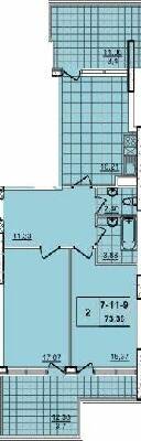2-комнатная 73.36 м² в ЖК 52 Жемчужина (Pechersk Plaza) от 74 400 грн/м², Киев