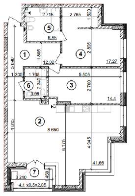 2-кімнатна 98.24 м² в ЖК Crystal Park Tower від 64 000 грн/м², Київ