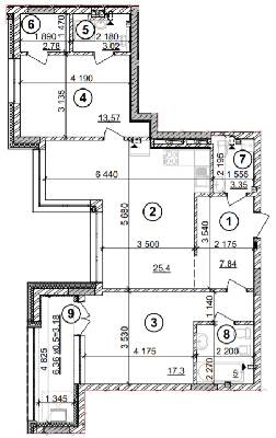 2-кімнатна 81.6 м² в ЖК Crystal Park Tower від 64 000 грн/м², Київ
