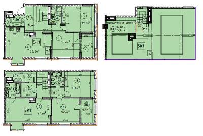 Дворівнева 150.2 м² в ЖК Greenville Park від 54 600 грн/м², Київ