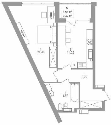 1-кімнатна 53.56 м² в ЖК Greenville на Печерську від 55 500 грн/м², Київ