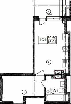 1-кімнатна 30.6 м² в ЖК Olympic Park від 22 000 грн/м², Київ