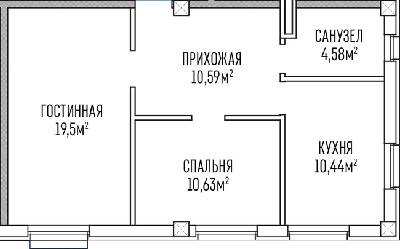 2-кімнатна 55.74 м² в ЖК Лондон Парк від 31 950 грн/м², Київ