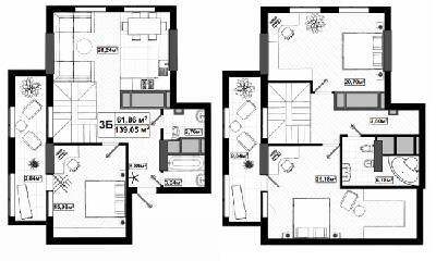 Дворівнева 139.05 м² в ЖК UNO City House від 37 300 грн/м², Київ
