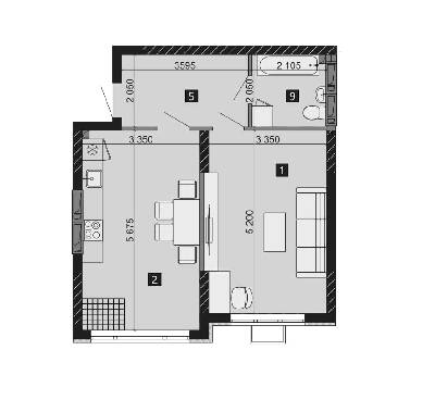1-кімнатна 45.83 м² в ЖК LIKO-GRAD Perfect Town від 33 000 грн/м², Київ