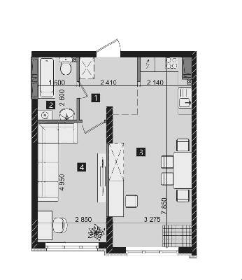1-кімнатна 46.36 м² в ЖК LIKO-GRAD Perfect Town від 30 000 грн/м², Київ