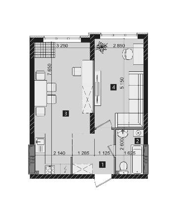 1-кімнатна 46.39 м² в ЖК LIKO-GRAD Perfect Town від 32 000 грн/м², Київ