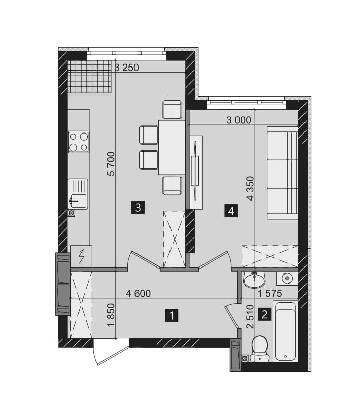 1-кімнатна 42.8 м² в ЖК LIKO-GRAD Perfect Town від 30 000 грн/м², Київ