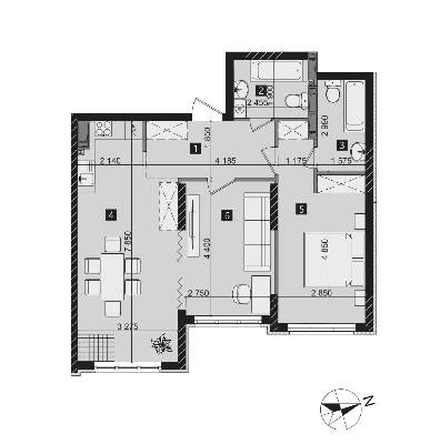 2-кімнатна 67.44 м² в ЖК LIKO-GRAD Perfect Town від 28 000 грн/м², Київ