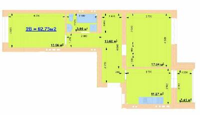 2-кімнатна 62.73 м² в ЖК Grand Comfort від 13 500 грн/м², с. Михайлівка-Рубежівка
