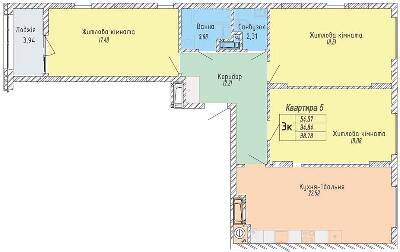 3-кімнатна 98.78 м² в ЖК Стрийська 45. Перша лінія від 25 000 грн/м², Львів